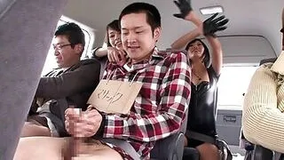 Hotties Jerk Off A Bus Full Of Virgins